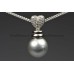 Tahiti parelhanger zoutwater grijs 12mm zilveren hart met gratis zilveren collier van 45cm 925 liefde voor altijd Valentijn cadeau  y