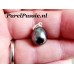 Tahiti parelhanger pauw zwart AAA groot 11mm zoutwater druppel zilveren hanger  y