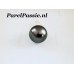Tahiti parelhanger pauw zwart AAA groot 11mm zoutwater druppel zilveren hanger  y