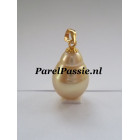 Gouden Zuidzee parel 18k hanger Australië zoutwater, 11mm x 15mm ,,