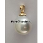 Verkocht Zuidzee parel * gouden hanger 12 x 13 mm zoutwaterparel 14k  y