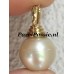 Zuidzee parelhanger zoutwater room wit 16mm cliphanger JKa 14 karaats goud 585  y.