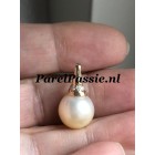 Zuidzee parelhanger 12 mm gouden diamanten room witte zoutwater  y