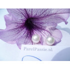 Losse parel AAA gekweekte top kwaliteit wit 7.3mm rond half geboord 1 st   y