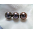 Parels * zwarte goud paars parel 8,5mm AAA rond los per stuk  y