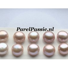 Roze zoetwaterparels 11mm -12mm AAA bouton per stuk y.