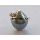 Tahiti zoutwater parel mega grote 13x16 mm moeder met kinderen  y