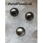  Tahiti parel zwart grijs los per stuk 10mm a 11mm zoutwater voor parelring of hanger ..