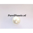 Echte Zuidzee zoutwater parel witte druppel 12,5x 13mm niet geboord