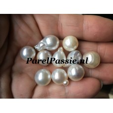 Zuidzee parel Australische wit/licht grijs barok 9 - 11mm zoutwater  y