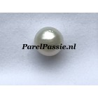 Echte Zuidzee zoutwater parel wit semi-rond 14mm  y