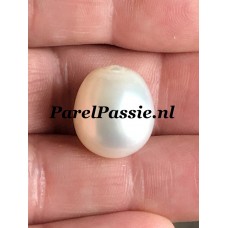 Echte Zuidzee zoutwater parel witte semi-druppel 14mm x 16,5mm  y