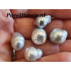 Zuidzee parel Australische room grijs barok 9 - 11mm zoutwater cultive luster  y
