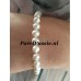 Zoetwater parelarmband 5,5-7mm semi-rond 19cm a 20cm zilver modern slot y