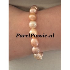 Parel armband roze Edison zoetwater 10-11 mm maatservice 14k 585  y-