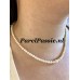 Akoya parels collier restyle kleine fijne  3mm -  7mm zoutwater 43 tot 46 cm 14k wit goud  y