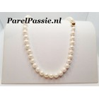 Akoya parelcollier 7 mm - 7.5mm zoutwater slot zilver opmaatservice 42cm - 43cm - 44cm - 45cm y