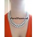 Parel ketting armband grijs Mabe + zoetwater 2-rijen 45-49 cm y