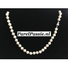 Parelketting met zilveren sluiting imitatie faux 6mm 45cm koopje  y