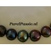 Verkocht Parelketting * zwart pauw kleurige grote parels 11mm -14mm zoetwaterparels zilveren magneetslot