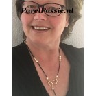 Akoya zoutwater parels design collier spinel lang colllier 90cm JKa  y