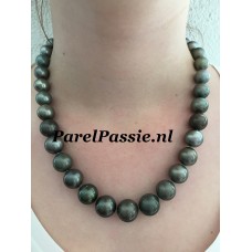 Verkocht Tahiti * grote parels parelcollier ronde zoutwaterparels 11- 14mm 48cm - 49cm  .y.