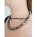 Tahiti parelsnoer collier ronde zoutwaterparels 44cm design slot zilver en verguld zilver y.