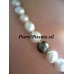 Zoutwater parelcollier Zuidzee parels 9mm - 12mm Tahiti parel ketting witgoud 14k  y-