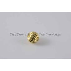 Gouden * balletje ribbel 5mm rond 14k goud per stuks y. Gouden * balletje ribbel 5mm rond 14k goud per stuks y.