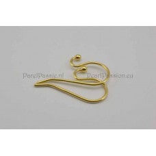 Gouden * oorhaken 14k 585, hanger met pin en parel apart kopen, uitverkocht 