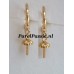 Gouden oorbellen voor parels met kliksluiting 14k 585 ..
