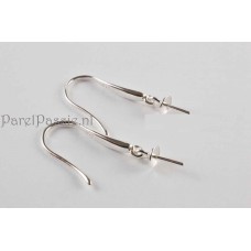 Verkocht  Oorbellen zilver stevig 925 pin kap 4mm, parels los kopen of leveren 