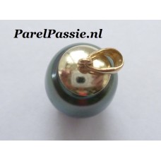 Gouden parelschotel 8mm 14k geelgoud per stuk ..