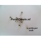 Gouden balletjes 4mm rond 14k 585 witgouden per 1 stuks y