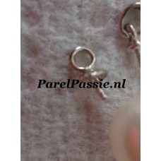 Witgouden hangers rib kap pin, 14k  585 2 stuk voor oorbellen y.