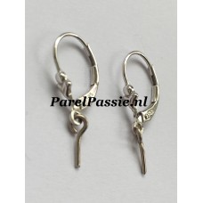 Witgouden oorbellen met clipsluiting 14k 585 met pin hangers, parels los kopen  y.