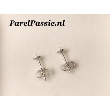 Wit gouden oorstekers 14k 585, 4mm parelschotel parels los kopen of leveren  y.