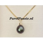 Hanger 18k geelgouden diamanten voor losse parel zonder deze parel  y.