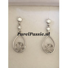 Zilveren oorbellen voor parels, zilver rh 925, parels los kopen, lang ..