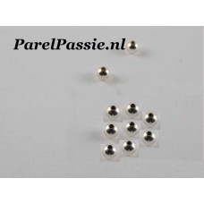 Zilveren balletjes 3mm rond tussenstukjes per 10 stuks y