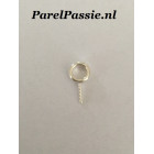 Zilveren hanger oog moderns strak en stevig 11mm zilver 925  y