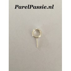 Zilveren hanger oog groot en stevig 11mm  zilver 925