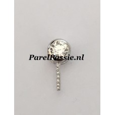 Hanger voor parel los kopen zilver rh cz strakke solitair  y..