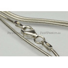 Moderne ketting zilver rh slangcollier 1,2mm, 100cm, 925  y