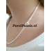 Moderne ketting zilver collier 3.4mm, 50cm voor man en vrouw  y.