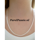 Moderne ketting zilver collier 3.4mm, 50cm voor man en vrouw  y.