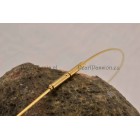 Gouden choker collier 14karaats bajonetslot 50cm extra lang kabelcollier spiraalcollier y