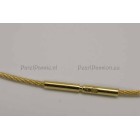 Kabel collier goud zonder parel 14k 1.1mm 45cm te bestellen