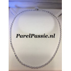 Zilveren collier 925  38cm ca. 3mm jasseron schakel kort of langer voor kind y.