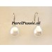 Zuidzee pareloorbellen witgouden met 10mm witte zoutwaterparels 14k  y-